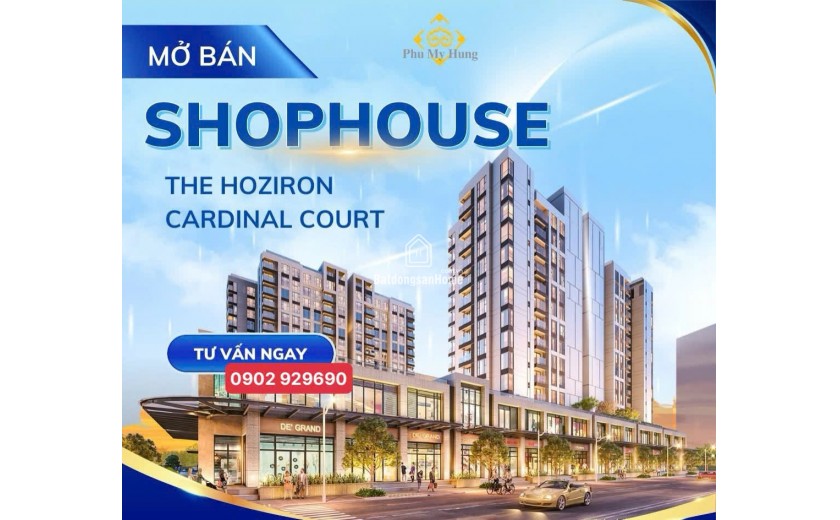 Bán Shophouse căn góc đường số 10 dự án Cardinal Court Phú Mỹ Hưng đối diện các tòa nhà văn phòng