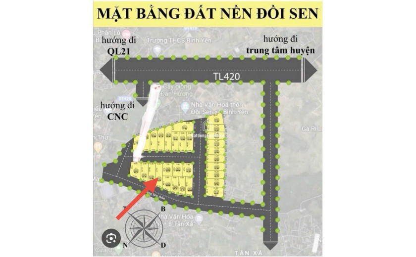 ĐỒI SEN 2 MẶT ĐƯỜNG TRƯỚC SAU VỊ TRÍ ĐẸP