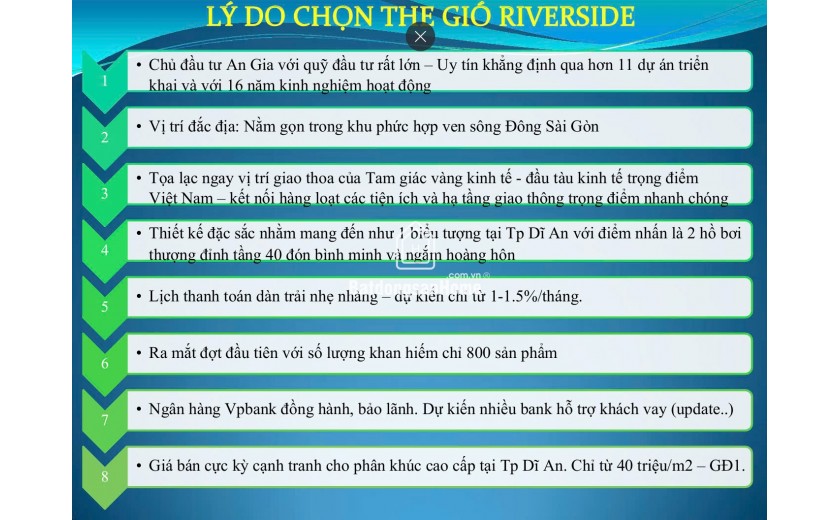 Bán Dự án The Gió An Gia 75m2 2PN 2WC TP Biên Hòa, Dĩ An, HCM, cạnh sông Đồng Nai, Ga Metro chỉ 40 triệu/m2