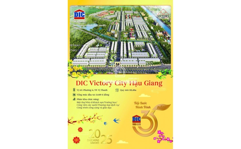 Mở bán Đất nền sẵn sổ TTTP -  DIC Victory Hậu Giang ưu đãi chiết khấu lên tới 10% trực tiếp từ CDT DIC