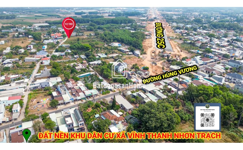 ĐẤT NỀN FULL THỔ NHƠN TRẠCH - KHU DÂN CƯ GẦN ĐƯỜNG 25C GIÁ TỐT