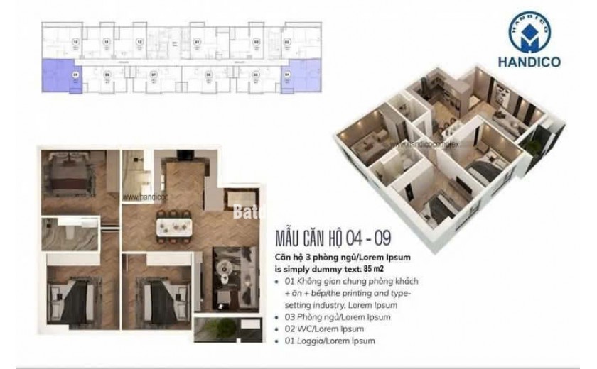 bán chung cư lê văn lương HANDICO GIÁ 6TY dt 70m2 .2PN,2WC ,0832865116