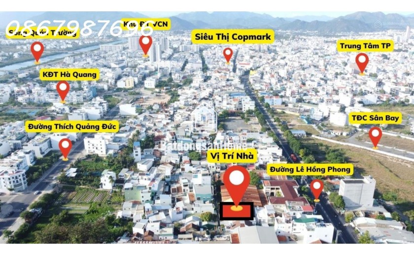 Bán hoặc Cho Thuê Nhà 3 Tầng Hẻm Lê Hồng Phong, Nha Trang - 6 Phòng Ngủ, Giá 28 Triệu/m²