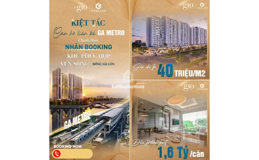 Dự án The Gió An Gia giỏ hàng căn 2PN 75M2 liền kề Ga Metro SG Suối Tiên chỉ 3,1 Tỷ.