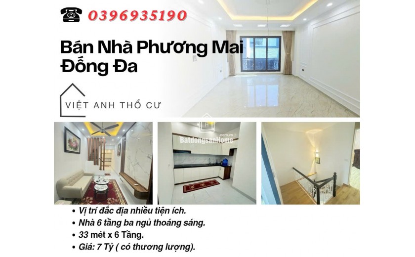 Bán nhà Phố Phương Mai_Khu Dân Trí Cao_Ba Gác Đỗ  Cửa_33mx6T_Giá: 7 Tỷ_Lh: 0396935190.