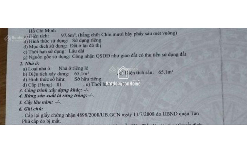 Hẻm ôtô Nguyễn Hữu Tiến 4 x 24m2 (97,6m2) gần Chế Lan Viên giá chỉ 6 tỷ..