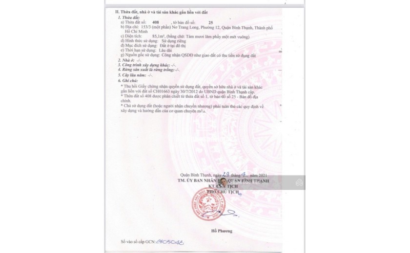 Bán 2 lô đất hẻm 5m gần mặt tiền Nơ Trang Long Quận Bình Thạnh xây 3 lầu ST