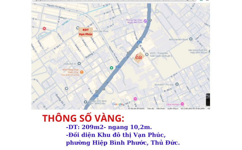 Đất Mặt Tiền Đường Số 12m Ở P.Hiệp Bình Phước, Thủ Đức,  DT 209m2; Ngang 10m, Chỉ 11 TỶ TL.