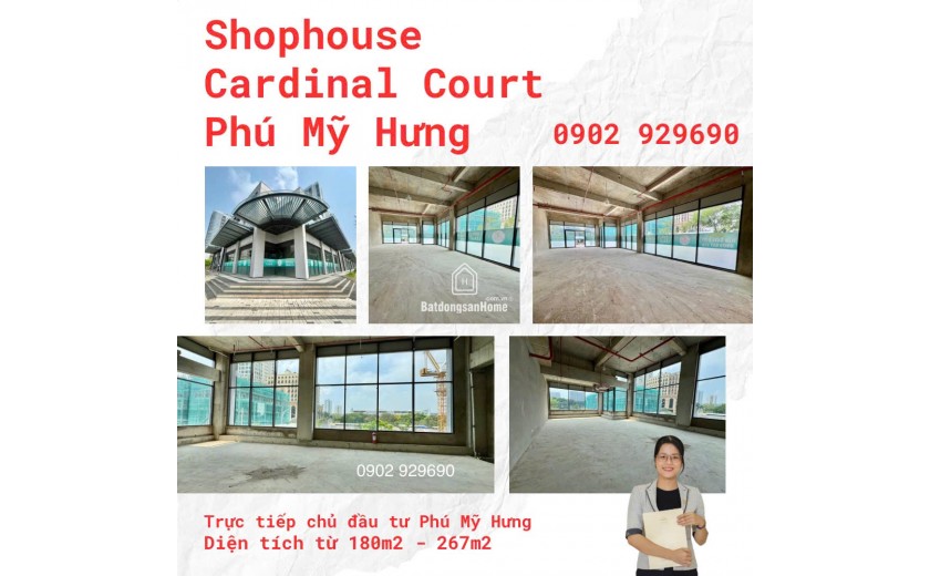 Mở bán shophouse dự án Cardinal Court Phú Mỹ Hưng - Tặng 1 năm phí quản lý - 0902929690