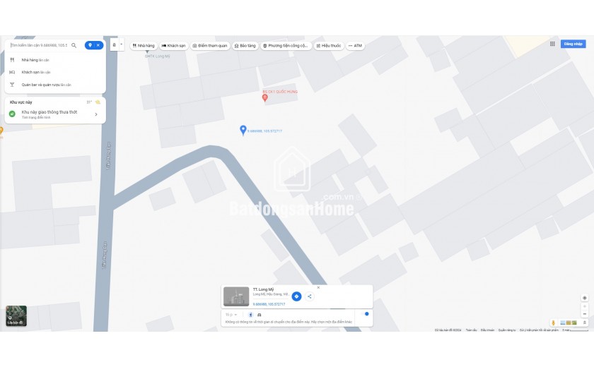 Cần bán đất nền vị trí đẹp tại thị xã Long Mỹ (có 220m2 thổ cư), giá 2,8 tỷ