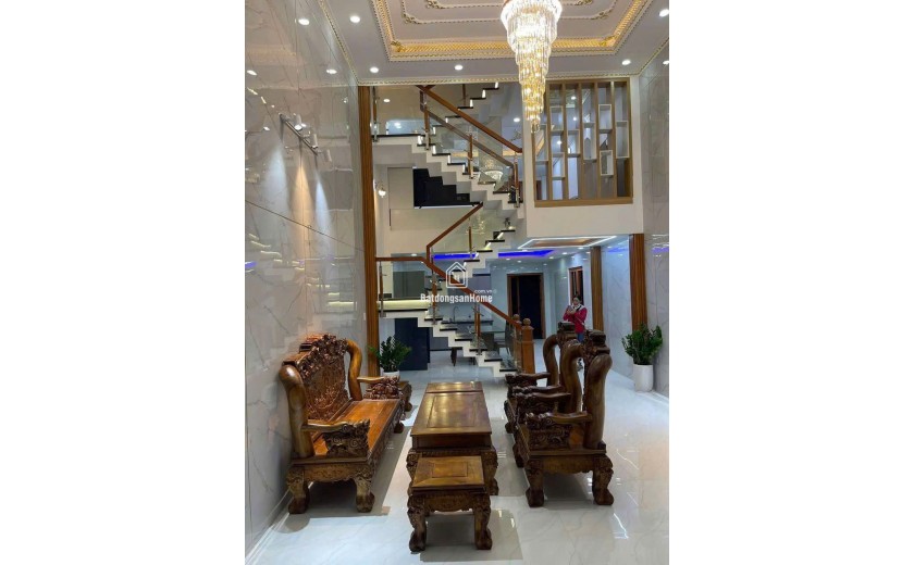 NHà Đẹp  3 Tầng DT khủng 138m2 SHR 3PN Th ới Tam Thôn Hóc Môn  Hẻm 8m Sát Quận 12