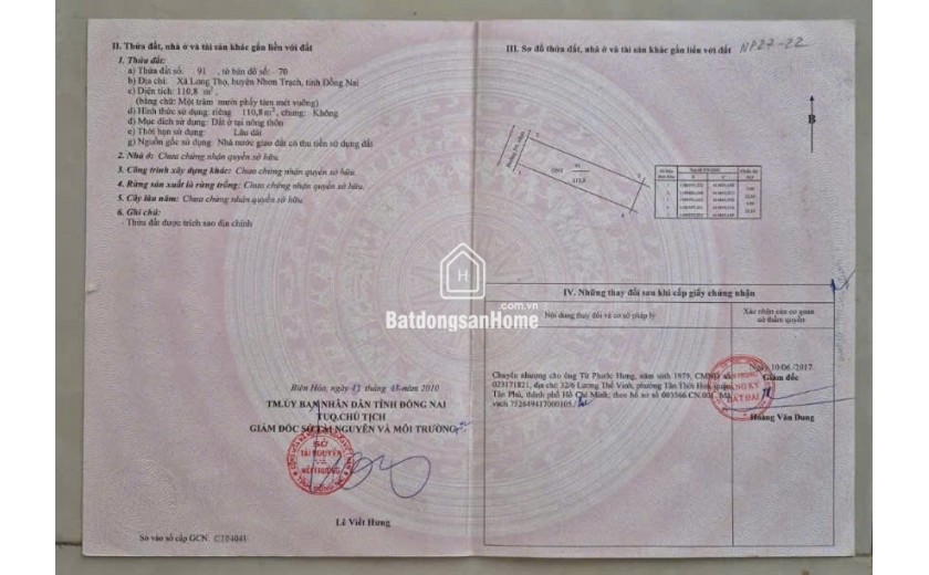Cần bán cặp nền dự án xây dựng Hà Nội Nhơn Trạch Đồng Nai