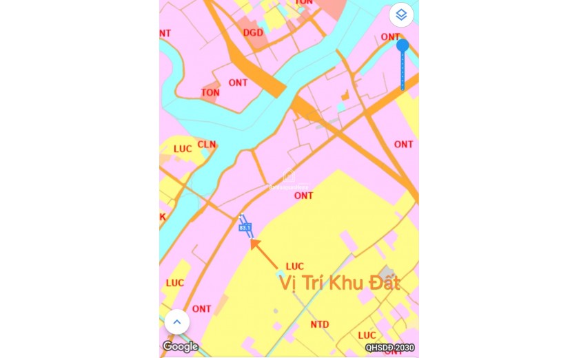 Bán lô đất thổ lúa mặt tiền Cao Thị Mai giá 5 tỷ