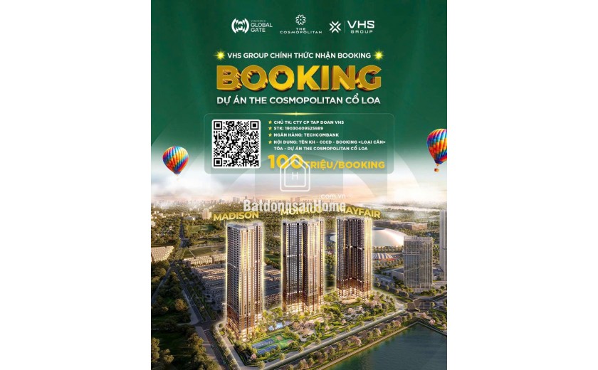 Quà Tặng 500tr cho Khách Hàng Booking sớm The Cosmopolitan, 3 tòa cuối cùng của MIK tại Vin Cổ Loa