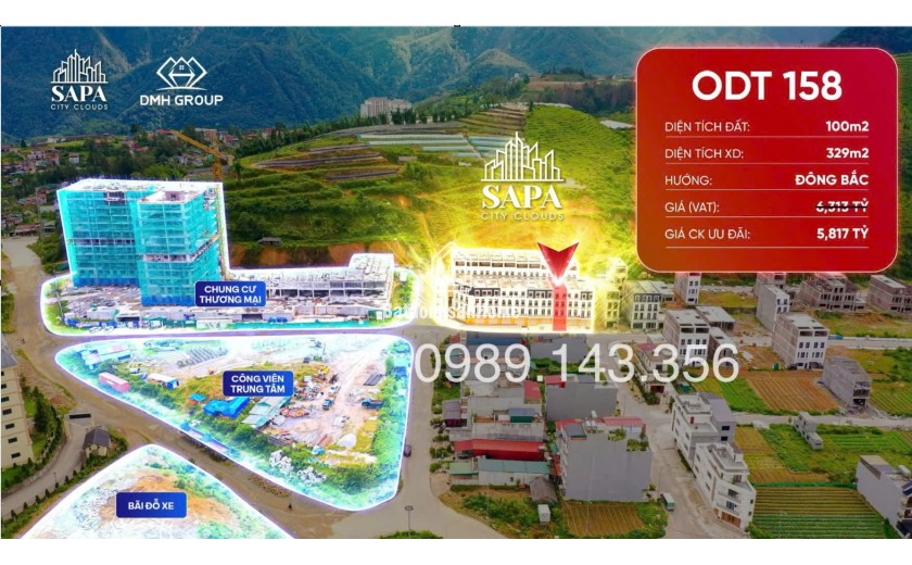 Chưa bao giờ sở hữu liền kề 4 tầng Sapa dễ đến thế. Chỉ 5,8x tỷ trung tâm thị xã Sapa