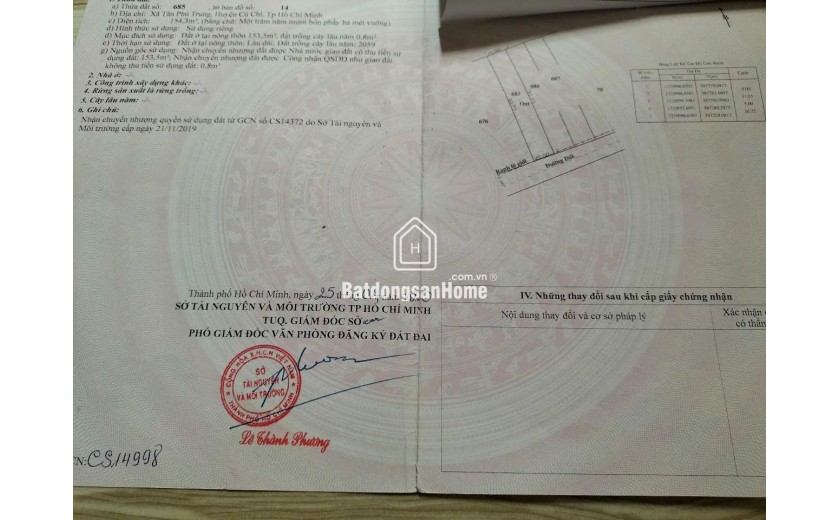 ĐẤT ĐẸP - GIÁ TỐT Chính Chủ Cần Bán Nhanh Đất Xã Tân Phú Trung, Huyện Củ Chi, HCM