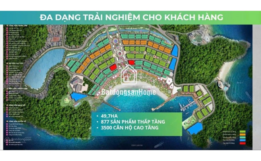 Dự án XANH IS LAND vịnh trung tâm Cát Bà do Sun Group làm chủ đầu tư .