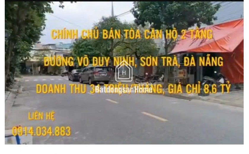 CẦN BÁN TÒA CĂN HỘ 2 TẦNG ĐƯỜNG VÕ DUY NINH - SƠN TRÀ - ĐÀ NẴNG