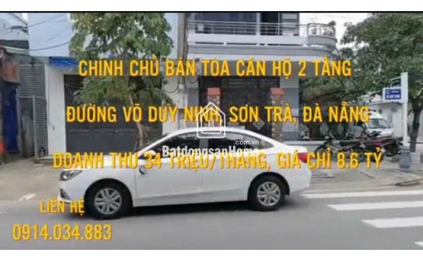 CHÍNH CHỦ CẦN BÁN NHANH TÒA CĂN HỘ 2 TẦNG ĐƯỜNG VÕ DUY NINH - QUẬN SƠN TRÀ - ĐÀ NẴNG