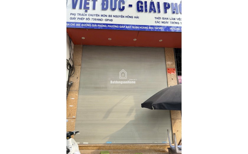 CHÍNH CHỦ CHO THUÊ NHÀ MẶT PHỐ SỐ 865 GIẢI PHÓNG, GIÁP BÁT, HOÀNG MAI