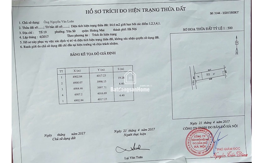 Bán nhà ngõ Tam Trinh, Mai Động, Hoàng Mai, 85m², 3.8 tỷ