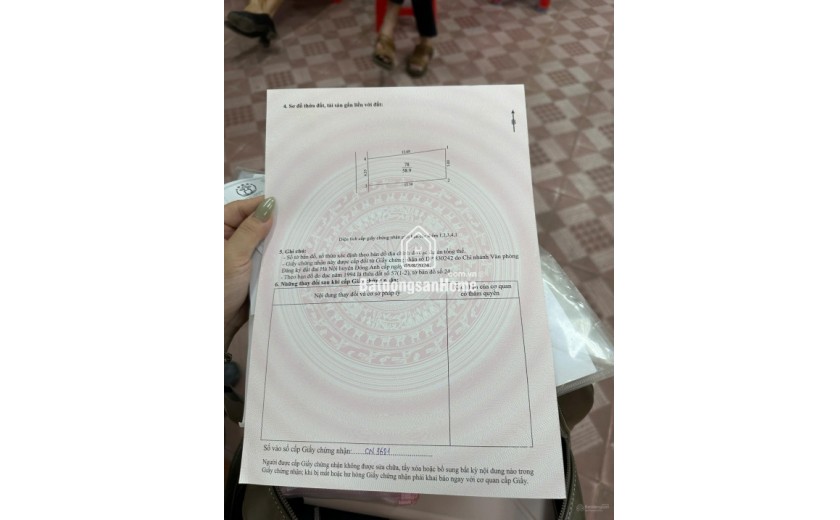 Bán đất Lương Nỗ Tiên Dương - 58.9m2 - Đường thông ô tô 7 chỗ