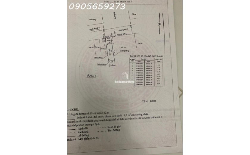 BÁN GẤP BÀU BÀNG THỔ CƯ, SỔ SẴN, ĐƯỜNG NHỰA NGAY CAO TỐC HCM – TDM – CHƠN THÀNH 890TR/250M2
