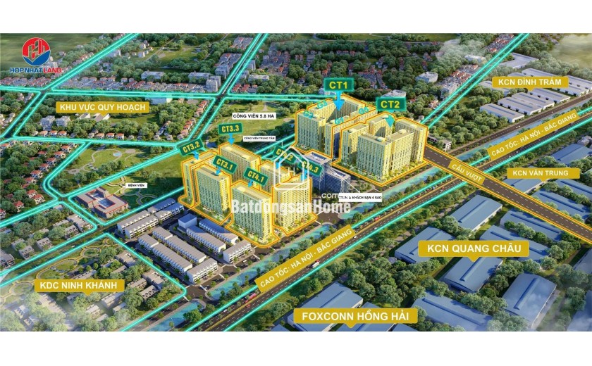 Chỉ với từ 1 tỷ sở hữu đàu tư ngay căn hộ CC Thương Mại Evergreen Bắc Giang!