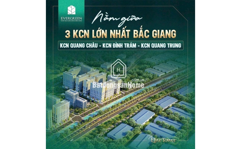 Chỉ với từ 1 tỷ sở hữu đàu tư ngay căn hộ CC Thương Mại Evergreen Bắc Giang!