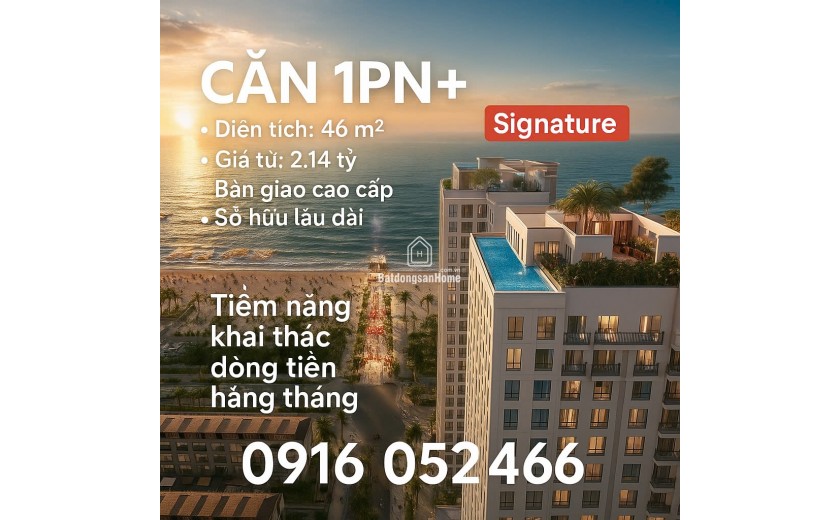 Tận hưởng cuộc sống cân bằng giữa làm việc và thư giãn tại căn hộ 1PN+ 49m² – Tòa Signature