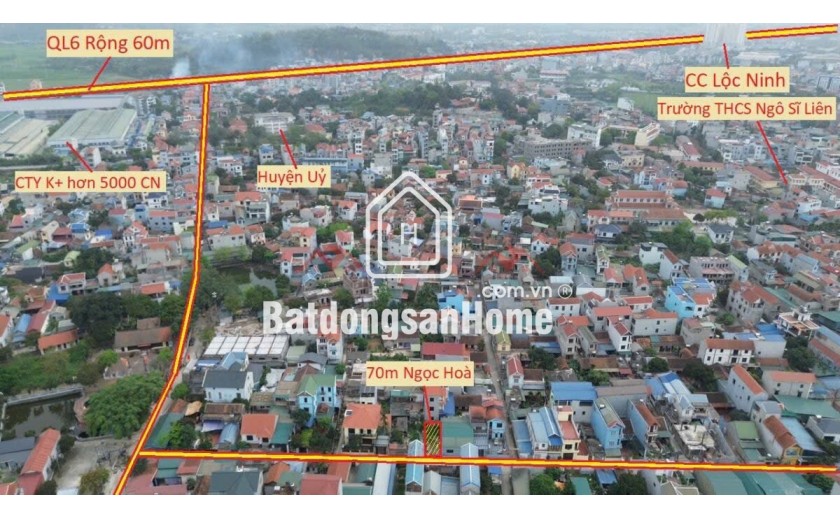 cc gửi bán 70m full  đất phường chúc sơn đường ô tô thông