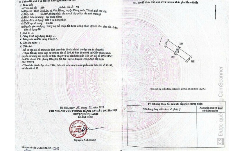 Siêu hiếm vỉew hồ ô tô tránh - 67.6m2 - đất Việt Hùng Đông Anh - 8xtr/m2