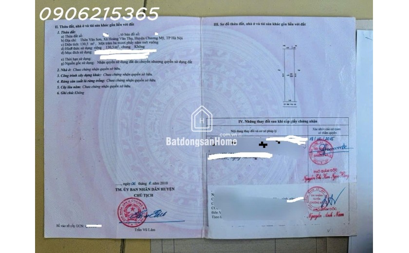 Tôi cần bán lô đất 130.5m2, Văn Sơn, Hoàng Văn Thụ, dt thực tế 136m2, ngõ thông, ô tô