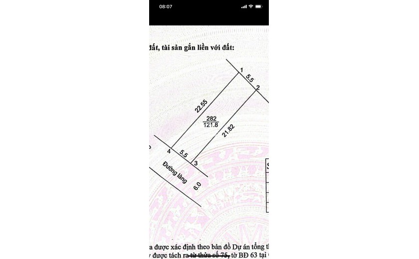 cc càn bán 121m đất full thổ cư ngay cạnh trường học mặt đường KD giá rẻ