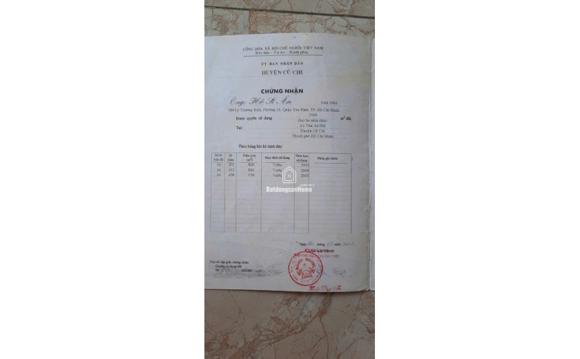 Bán đất 1,1Ha tỉnh lộ 8 Tân An Hội, Củ chi