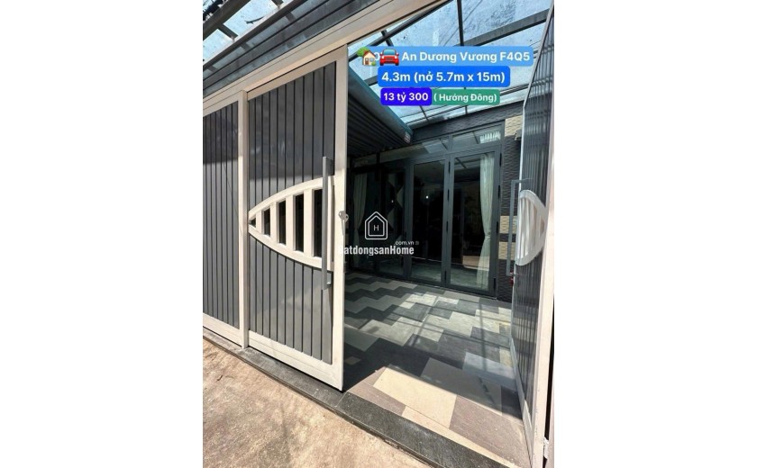 !! Bán Nhà HXH 2 Mặt Hẻm  Ngang 4.3m (NH 5.7x15m) 2 Căn Ra MT An Dương Vương Quận 5