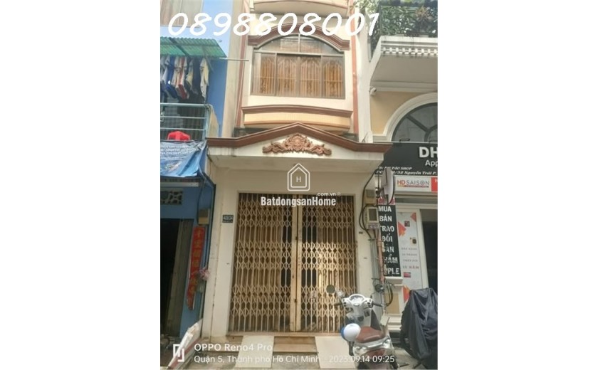 BÁN NHÀ QUẬN 5 - ĐƯỜNG NGUYỄN TRÃI HẺM Ô TÔ THÔNG PHAN VĂN TRỊ – GIÁ 10 TỶ