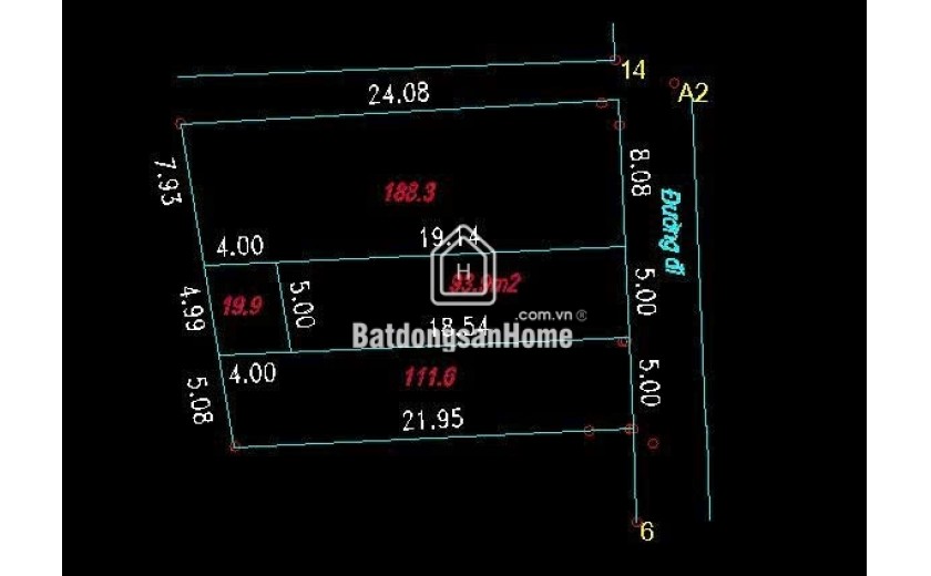 Bán đất trục đường liên thôn xã tự nhiên 93.9m2 gần trường học - ủy ban - kinh doanh