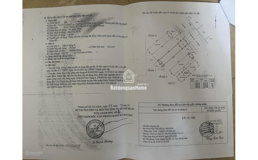 BÁN NHÀ HXH 12M - BÌNH LỢI - 67M2 -3 TẦNG - 4PN - A4 - NHỈNH 10 T