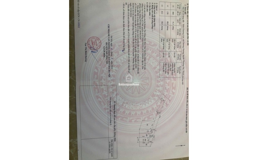 Bán lô đất tại thôn Chương Lộc - xã Chương Dương giáp đường 32m nối lên cầu Mễ Sở sắp khởi công
