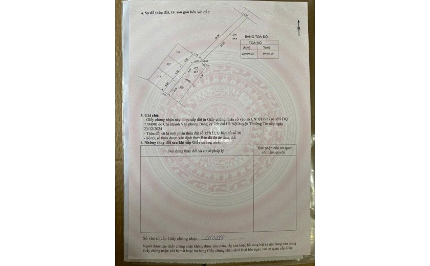 Bán lô đất nhỏ xinh xã Tự Nhiên, Thường Tín 