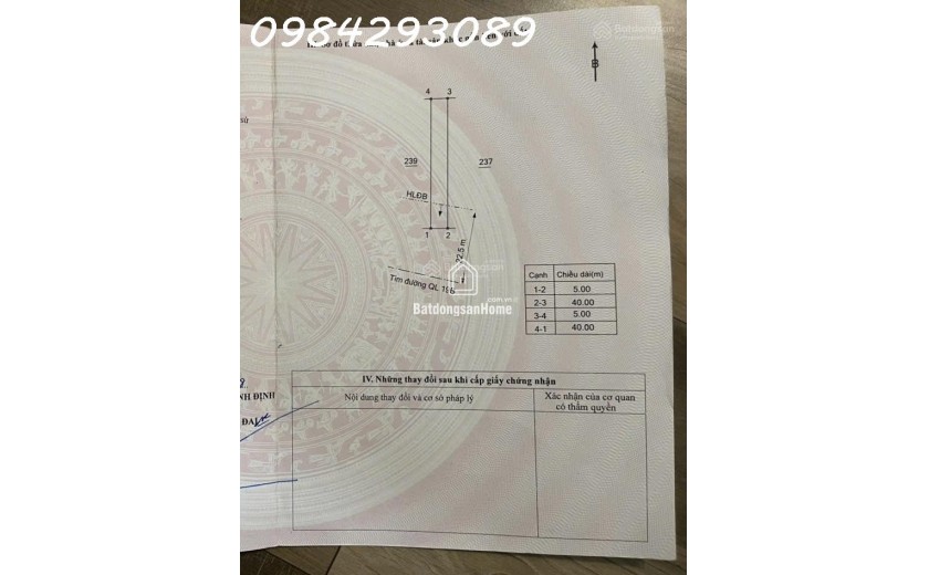 Siêu phẩm - Bán 2 lô đất liền kề mặt tiền QL 19B, Cát Nhơn, Phù Cát, DT 400m2, giá đầu tư
