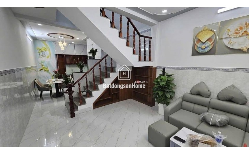 NHÀ 2 TẦNG BTCT MỚI TINH 44M2, HẺM XE HƠI MỘT TRỤC THỚI AN 16. GẦN CHỢ THỚI AN, QUẬN 12.