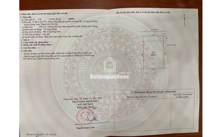 ✅️ B.á.n 250M ĐẤT BIỆT THỰ KĐT NGUYÊN KHÊ GIÁ CHỈ HƠN 100TR/M 