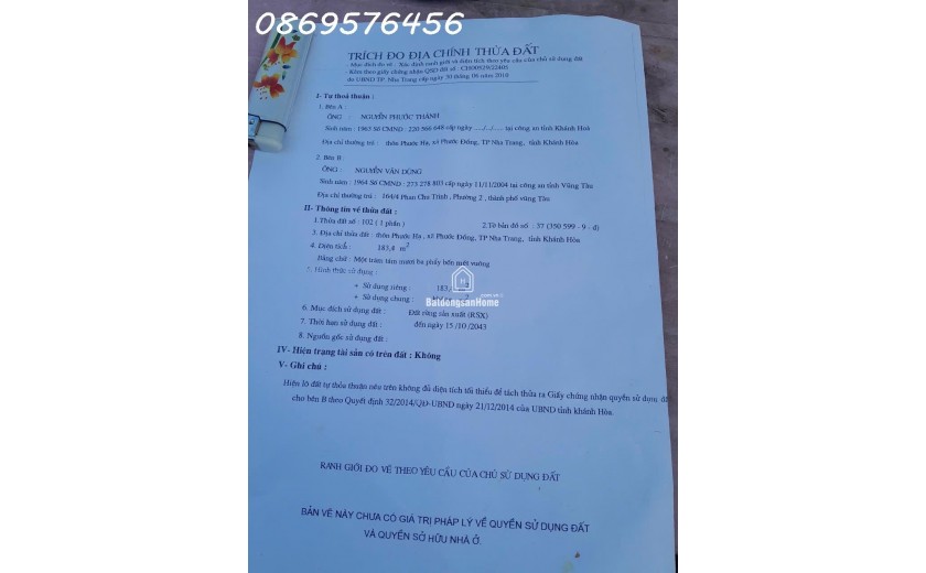 BÁN ĐẤT NỀN GIÁ RẺ TẠI NHA TRANG, KHÁNH HOÀ