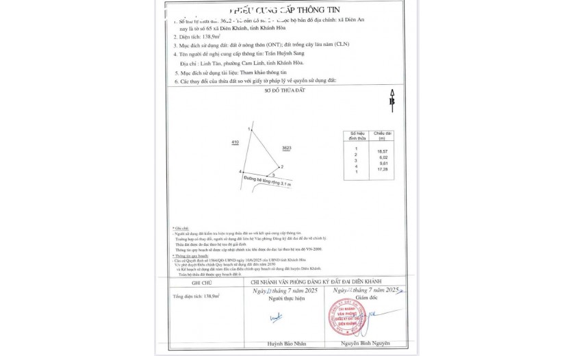 BÁN NHÀ Ở TẠI DIÊN KHÁNH, KHÁNH HOÀ