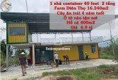 Bán Farm Nghỉ Dưỡng 16.240m² Diên Thọ, Diên Khánh – Có Nhà Container 2 Tầng, Hồ Cá 400m², Cây Trái Trĩu Quả – Giá Chỉ 6,9 Tỷ, Sổ Hồng Riêng