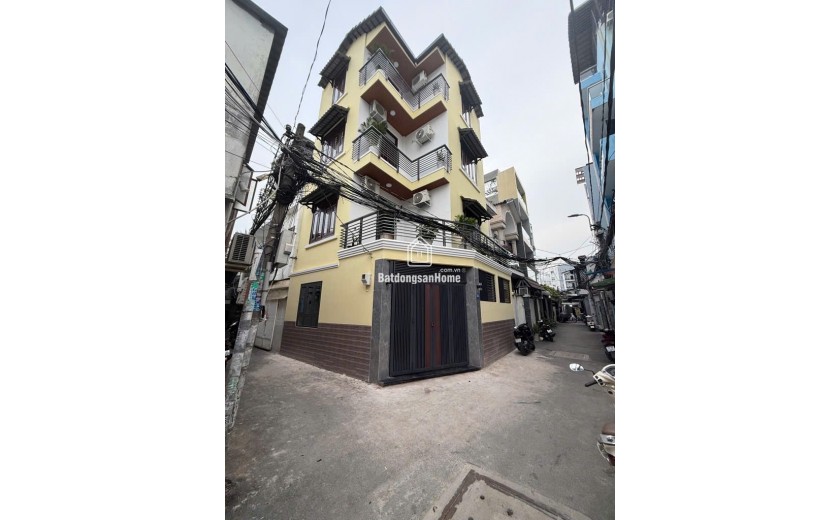 NHÀ GÓC 2 MẶT HẺM 6M XE HƠI QUAY ĐẦU - 9 ty 6