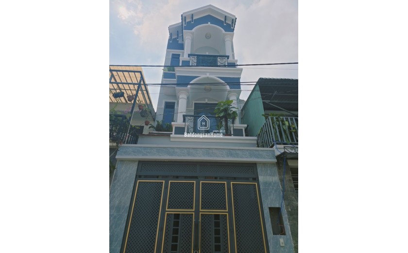 Bán nhà 3 tầng, 4PN hẻm xe hơi đường Số 6, Long Trường, Q.9. TP HCM. DT 56m2, SH, 5.55  tỷ.