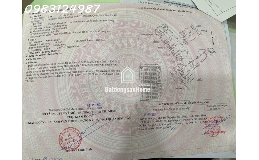 Chính chủ cần bán gấp lô đất và tài sản trên đất - Pháp lý hoàn chỉnh - Bình Trị Đông B, Bình Tân